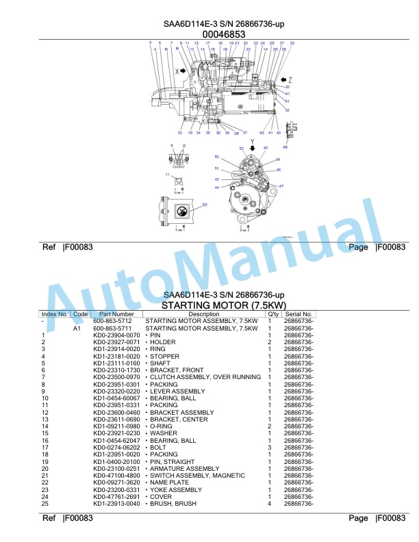 Komatsu SAA6D114E-3 Parts Manual 26866736-up 5 Komatsu SAA6D114E-3 Parts Manual 26866736-up-5