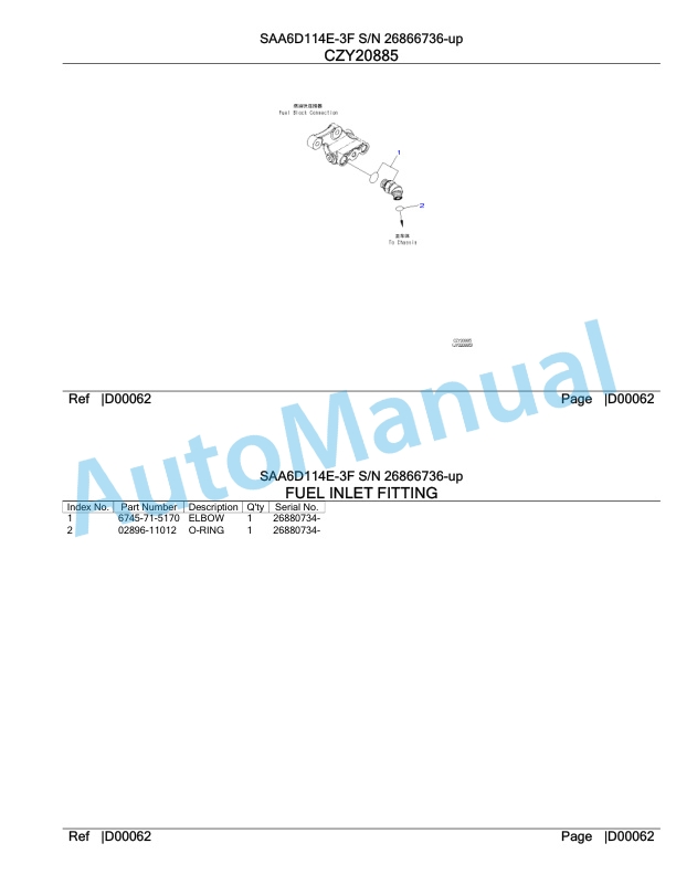 Komatsu SAA6D114E-3F Parts Manual 26866736 Up 4 Komatsu SAA6D114E-3F Parts Manual 26866736 Up-4