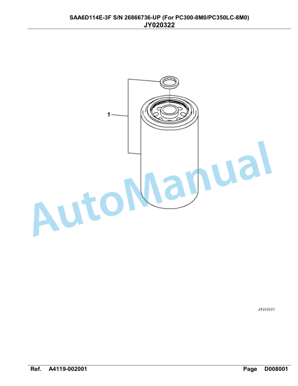 Komatsu SAA6D114E-3F Parts Manual 26866736 Up For PC300 350LC-8M0 4 Komatsu SAA6D114E-3F Parts Manual 26866736 Up For PC300 350LC-8M0-4