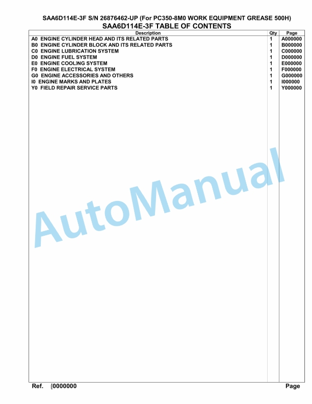 Komatsu SAA6D114E-3F Parts Manual 26876462-UP 1 Komatsu SAA6D114E-3F Parts Manual 26876462-UP