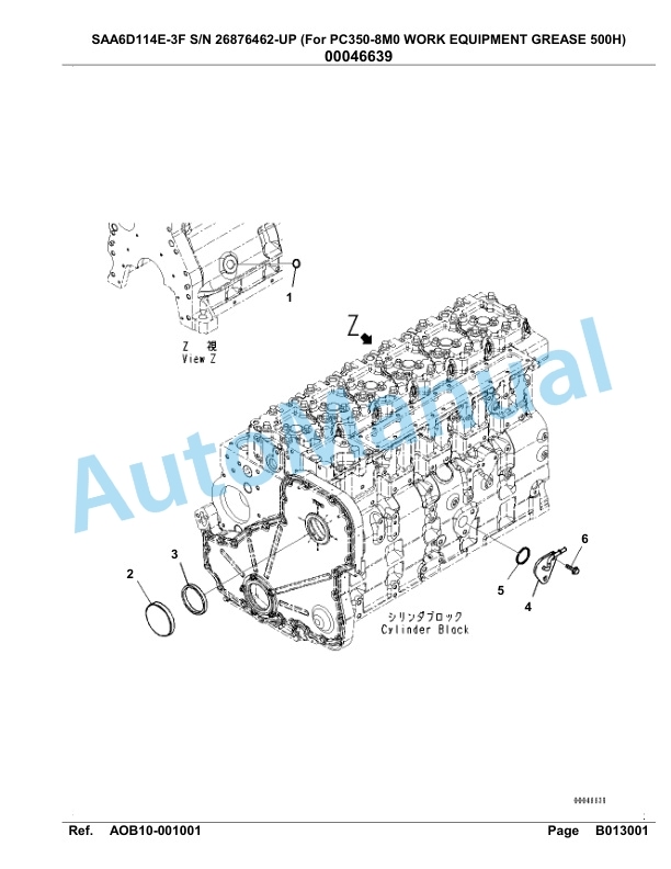 Komatsu SAA6D114E-3F Parts Manual 26876462-UP 3 Komatsu SAA6D114E-3F Parts Manual 26876462-UP-3