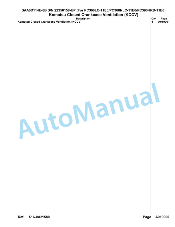 Komatsu SAA6D114E-6B Parts Manual 22350158-UP 2 Komatsu SAA6D114E-6B Parts Manual 22350158-UP-2