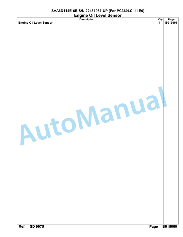 Komatsu SAA6D114E-6B Parts Manual 22431937-UP 3 Komatsu SAA6D114E-6B Parts Manual 22431937-UP-3