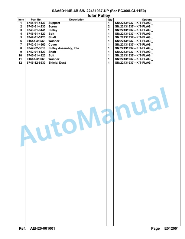 Komatsu SAA6D114E-6B Parts Manual 22431937-UP 5 Komatsu SAA6D114E-6B Parts Manual 22431937-UP-5