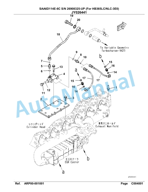 Komatsu SAA6D114E-6C Parts Manual 26908325-UP 4 Komatsu SAA6D114E-6C Parts Manual 26908325-UP-4