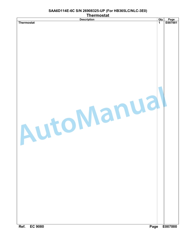 Komatsu SAA6D114E-6C Parts Manual 26908325-UP 5 Komatsu SAA6D114E-6C Parts Manual 26908325-UP-5