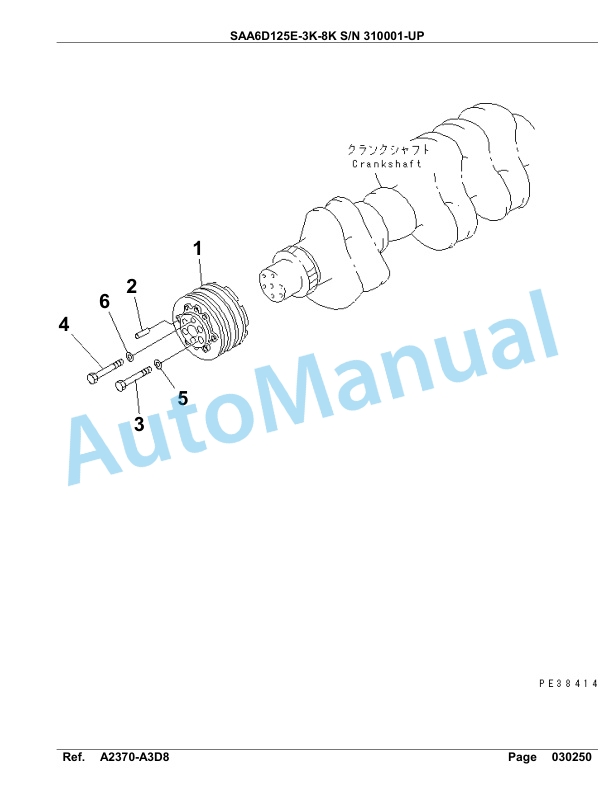Komatsu SAA6D125E-3K-8K Parts Manual 310001-UP 3 Komatsu SAA6D125E-3K-8K Parts Manual 310001-UP-3