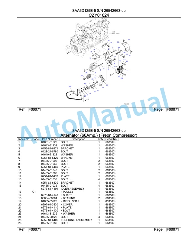 Komatsu SAA6D125E-5 Parts Manual 26542663-up 5 Komatsu SAA6D125E-5 Parts Manual 26542663-up-5