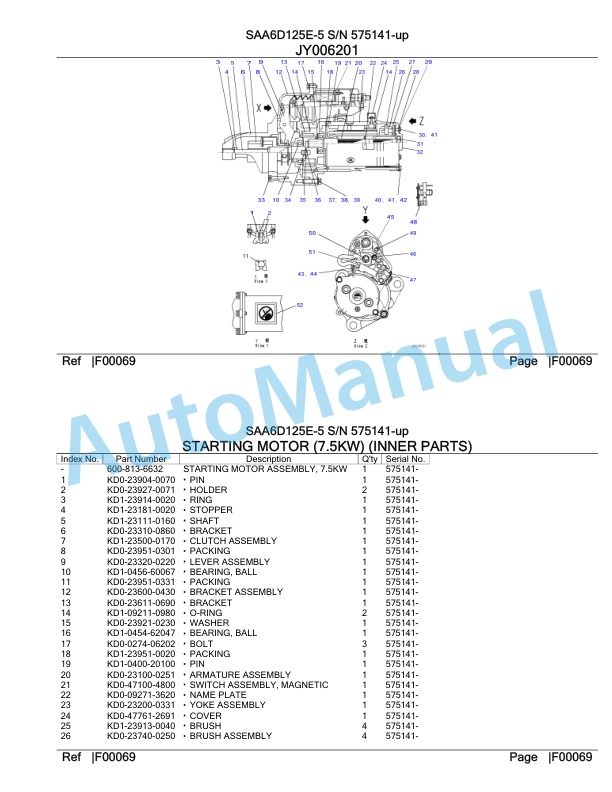 Komatsu SAA6D125E-5 Parts Manual 575141-up 5 Komatsu SAA6D125E-5 Parts Manual 575141-up-5