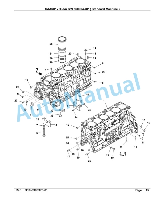 Komatsu SAA6D125E-5A Parts Manual 560004-UP 2 Komatsu SAA6D125E-5A Parts Manual 560004-UP-2