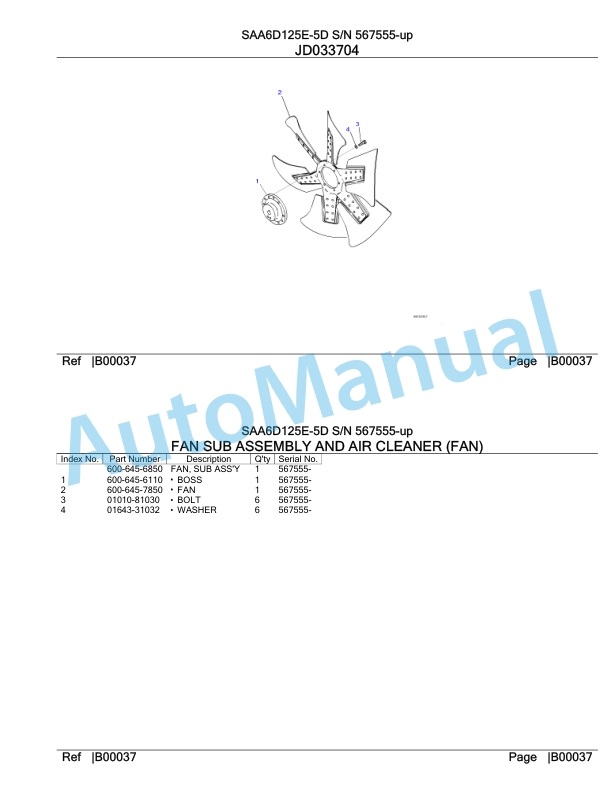 Komatsu SAA6D125E-5D Parts Manual 567555-up 3 Komatsu SAA6D125E-5D Parts Manual 567555-up-3