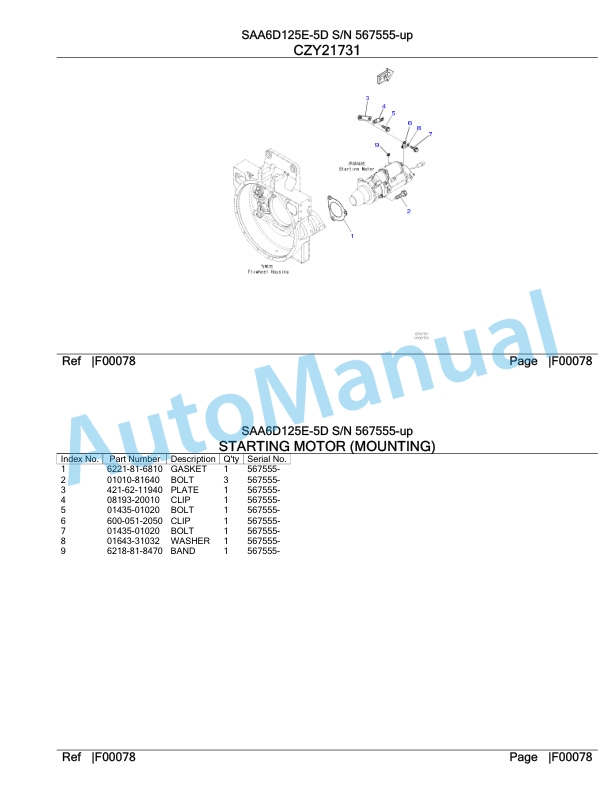 Komatsu SAA6D125E-5D Parts Manual 567555-up 5 Komatsu SAA6D125E-5D Parts Manual 567555-up-5