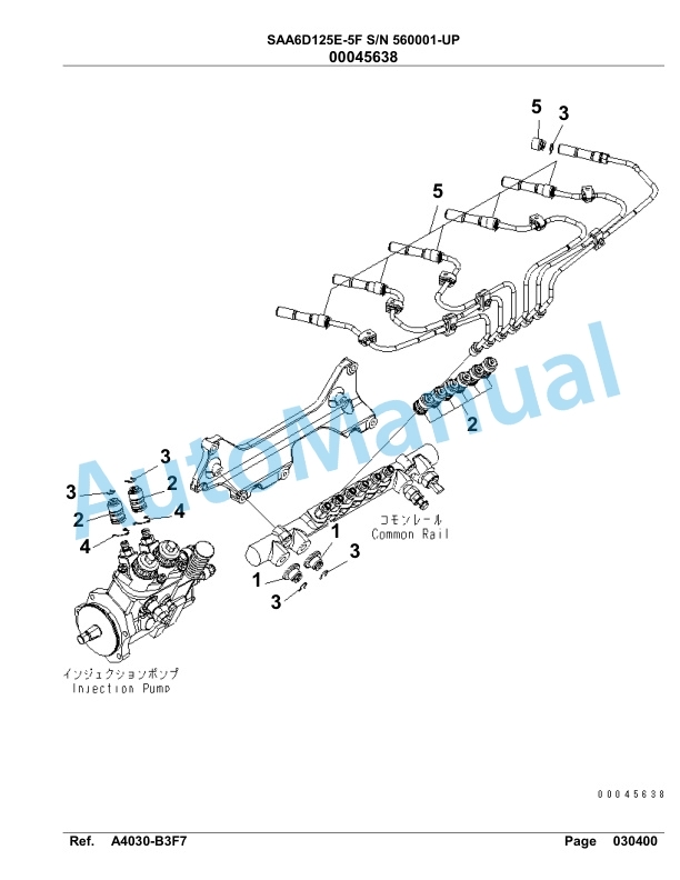 Komatsu SAA6D125E-5F Parts Manual 560001-UP 4 Komatsu SAA6D125E-5F Parts Manual 560001-UP-4