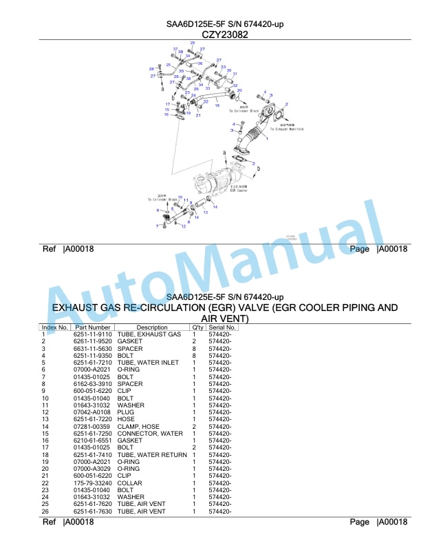 Komatsu SAA6D125E-5F Parts Manual 674420-up 2 Komatsu SAA6D125E-5F Parts Manual 674420-up-2