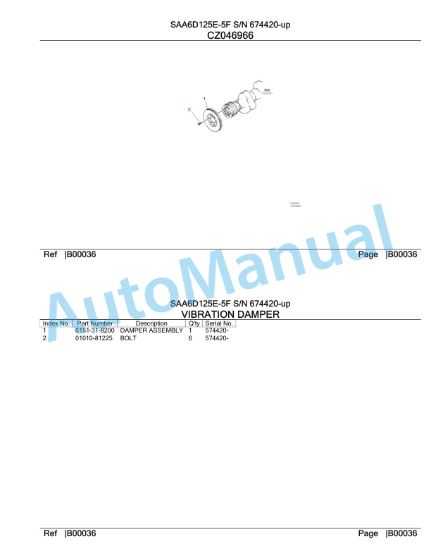 Komatsu SAA6D125E-5F Parts Manual 674420-up 3 Komatsu SAA6D125E-5F Parts Manual 674420-up-3