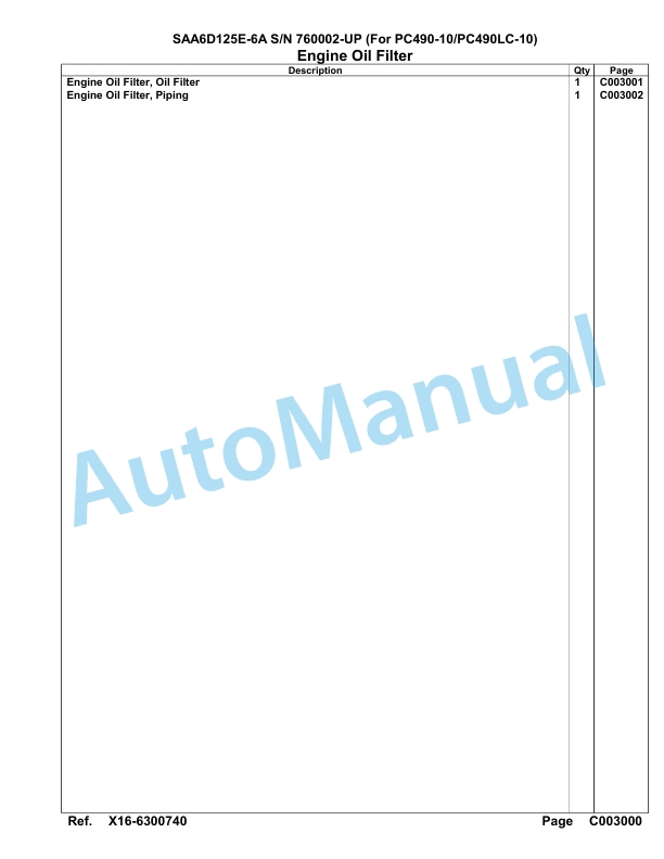Komatsu SAA6D125E-6A Parts Manual 760002-UP 4 Komatsu SAA6D125E-6A Parts Manual 760002-UP-4
