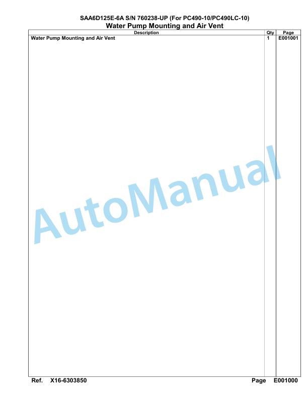 Komatsu SAA6D125E-6A Parts Manual 760238-UP 5 Komatsu SAA6D125E-6A Parts Manual 760238-UP-5