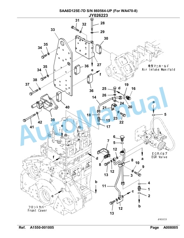 Komatsu SAA6D125E-7D Parts Manual 860564-UP 2 Komatsu SAA6D125E-7D Parts Manual 860564-UP-2