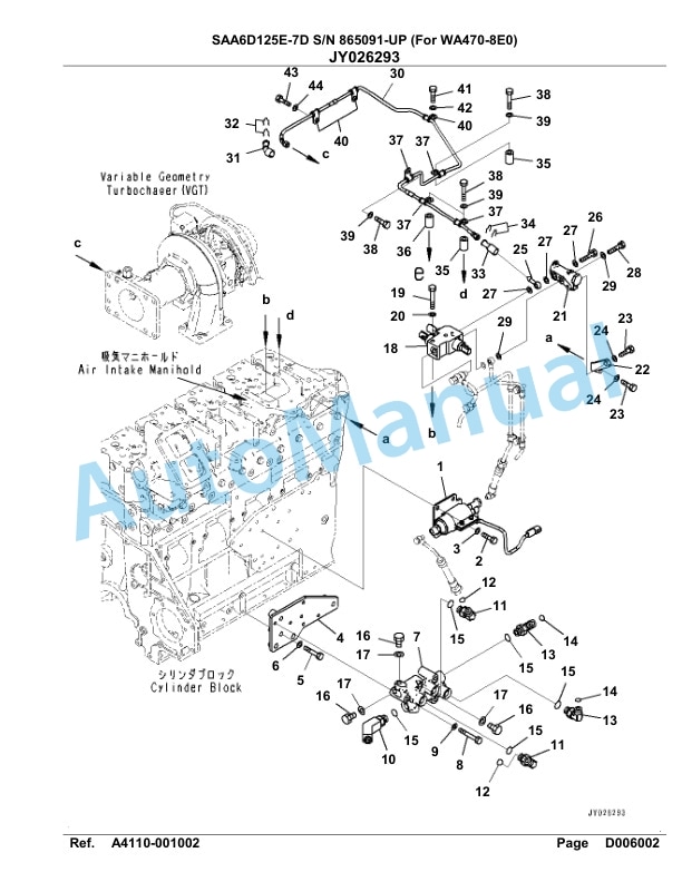 Komatsu SAA6D125E-7D Parts Manual 865091-UP 5 Komatsu SAA6D125E-7D Parts Manual 865091-UP-5