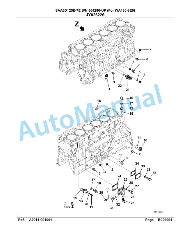 Komatsu SAA6D125E-7E Parts Manual 864286-UP 3 Komatsu SAA6D125E-7E Parts Manual 864286-UP-3