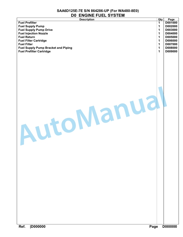 Komatsu SAA6D125E-7E Parts Manual 864286-UP 4 Komatsu SAA6D125E-7E Parts Manual 864286-UP-4