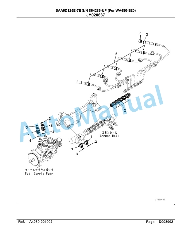 Komatsu SAA6D125E-7E Parts Manual 864286-UP 5 Komatsu SAA6D125E-7E Parts Manual 864286-UP-5