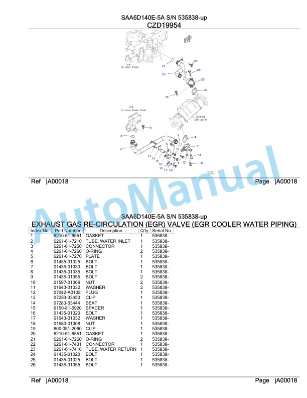 Komatsu SAA6D140E-5A Parts Manual 535838-up 2 Komatsu SAA6D140E-5A Parts Manual 535838-up-2