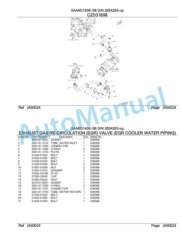 Komatsu SAA6D140E-5B Parts Manual 2654263-up 2 Komatsu SAA6D140E-5B Parts Manual 2654263-up-2
