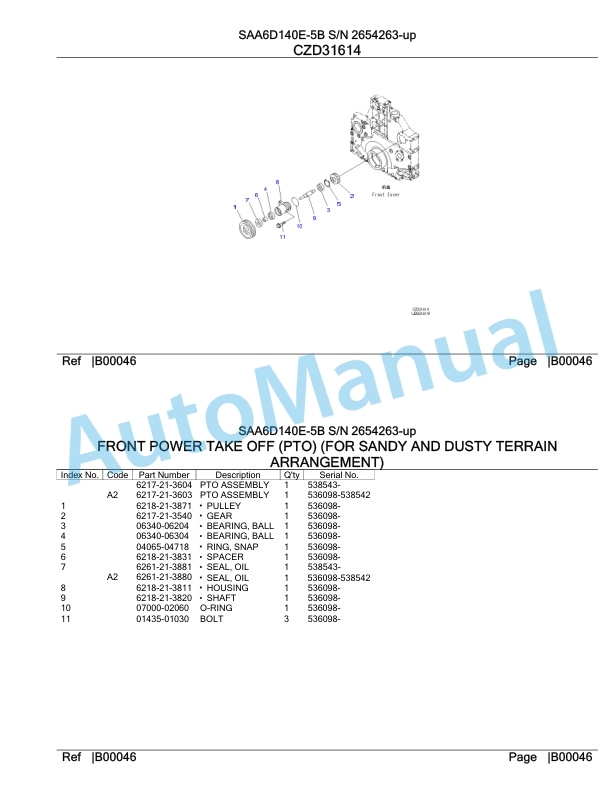 Komatsu SAA6D140E-5B Parts Manual 2654263-up 3 Komatsu SAA6D140E-5B Parts Manual 2654263-up-3