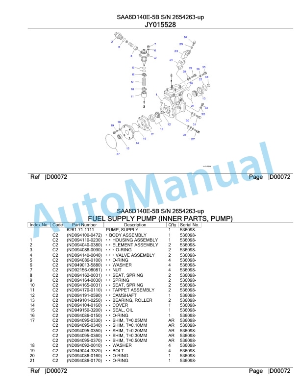 Komatsu SAA6D140E-5B Parts Manual 2654263-up 4 Komatsu SAA6D140E-5B Parts Manual 2654263-up-4