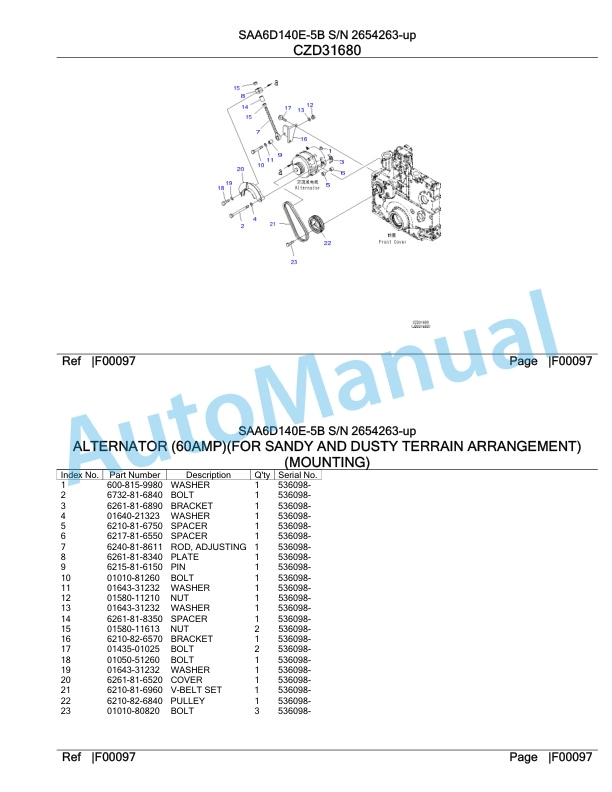 Komatsu SAA6D140E-5B Parts Manual 2654263-up 5 Komatsu SAA6D140E-5B Parts Manual 2654263-up-5