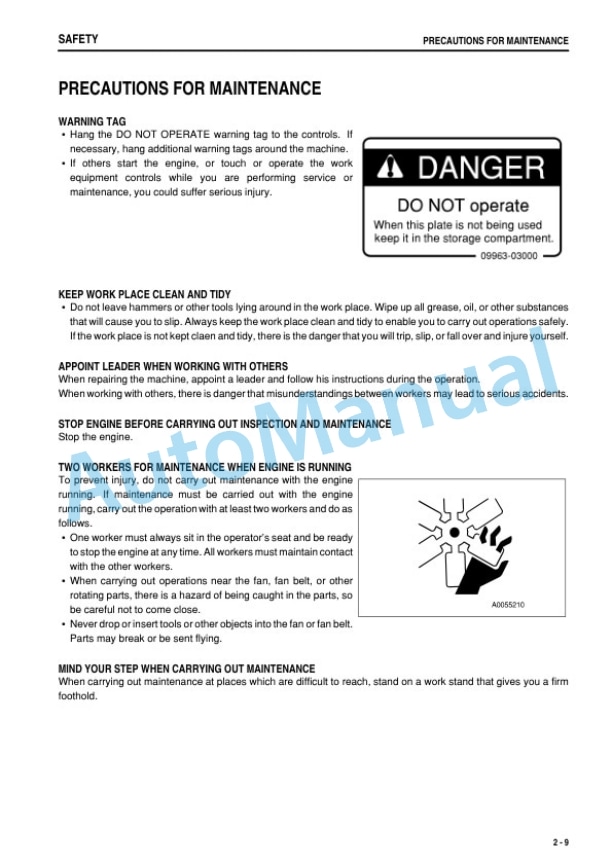 Alternative view of Komatsu SAA6D170E-3 Diesel Engine Operation and Maintenance Manual SEAM062700P