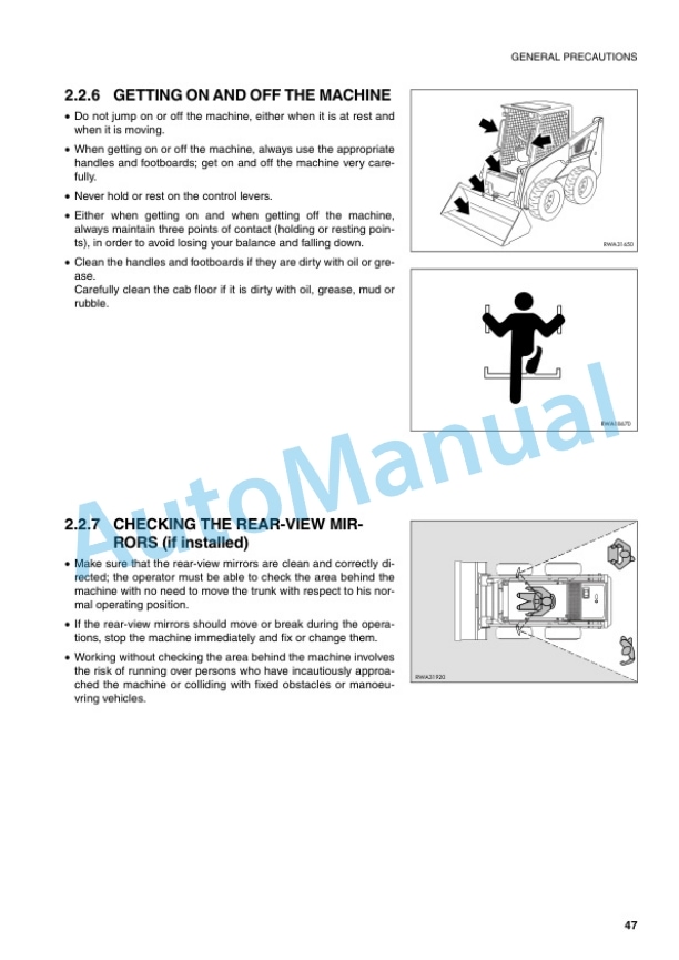 Alternative view of Komatsu SK1020-5 Skid Steer Loader Operation and Maintenance Manual WEAM004801