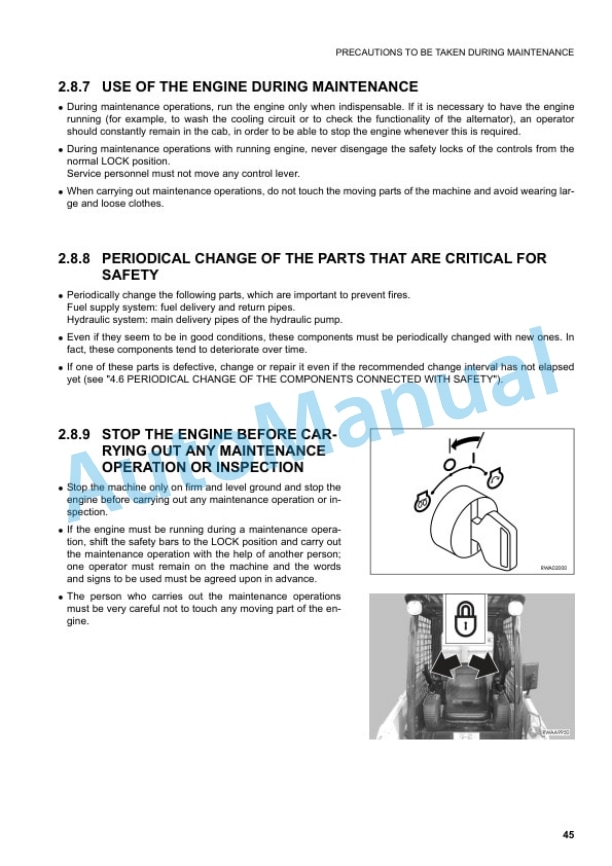 Alternative view of Komatsu SK1020-5 Turbo Skid Steer Loader Operation and Maintenance Manual WEAM005205