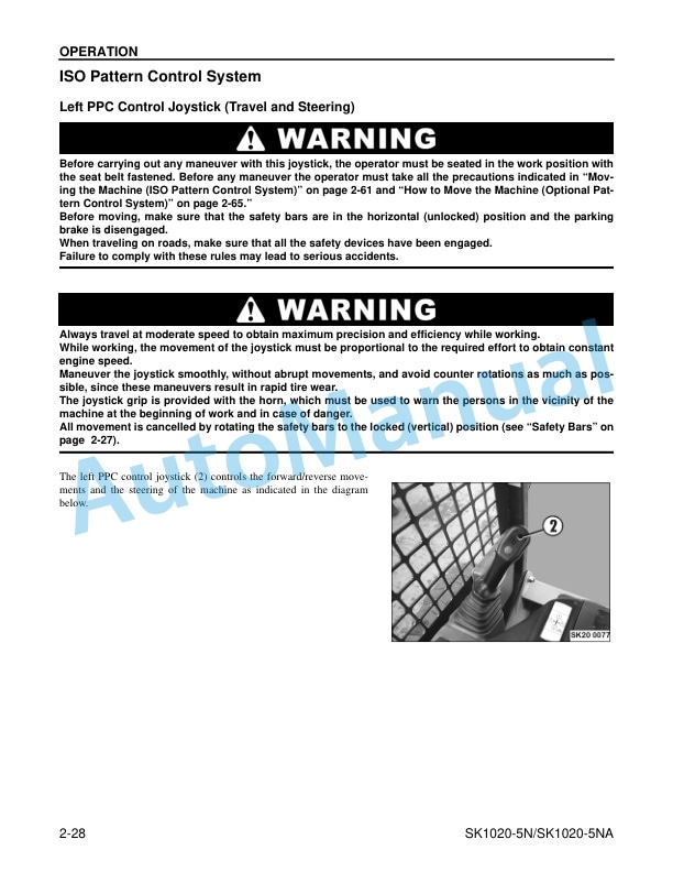 Komatsu SK1020-5NA, SK1020-5N Skid Steer Loader Operation and Maintenance Manual CEAM013902 3 Komatsu SK1020-5NA, SK1020-5N Skid Steer Loader Operation and Maintenance Manual CEAM013902 - Image 3
