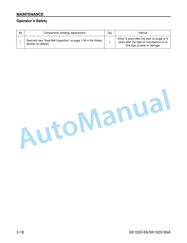 Komatsu SK1020-5NA, SK1020-5N Skid Steer Loader Operation and Maintenance Manual CEAM013902 5 Komatsu SK1020-5NA, SK1020-5N Skid Steer Loader Operation and Maintenance Manual CEAM013902 - Image 5