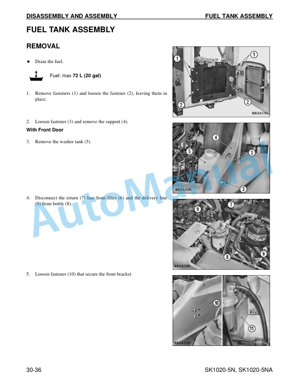 Komatsu SK1020-5NA, SK1020-5N Skid Steer Loader Shop Manual CEBM013900 5 Komatsu SK1020-5NA, SK1020-5N Skid Steer Loader Shop Manual CEBM013900 - Image 5