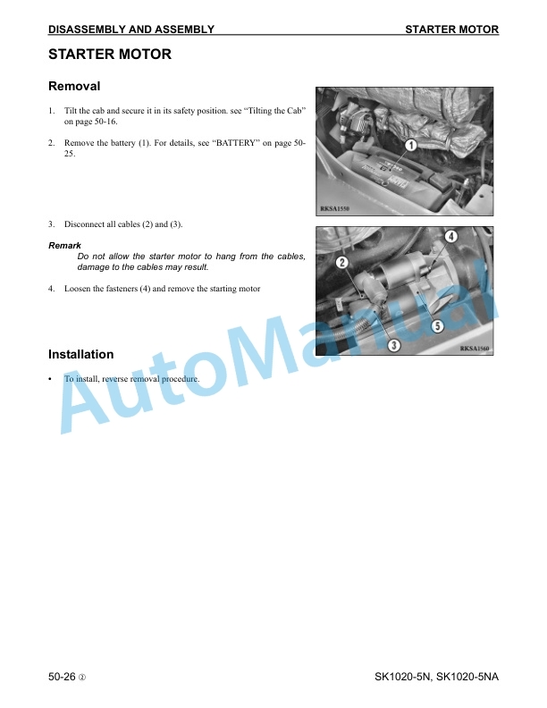 Komatsu SK1020-5NA, SK1020-5N Skid Steer Loader Shop Manual CEBM013902 5 Komatsu SK1020-5NA, SK1020-5N Skid Steer Loader Shop Manual CEBM013902 - Image 5