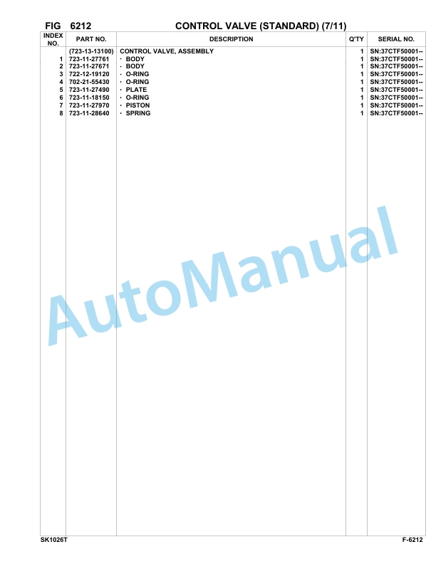 Komatsu SK1026-5 Turbo Skid Loader Parts Manual 37CTF50001-Up 4 Komatsu SK1026-5 Turbo Skid Loader Parts Manual 37CTF50001-Up-4