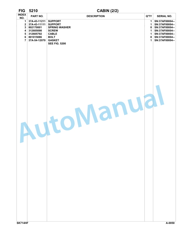 Komatsu SK714-5 Hand Foot Control Parts Manual 37AF00004-up 3 Komatsu SK714-5 Hand Foot Control Parts Manual 37AF00004-up-3