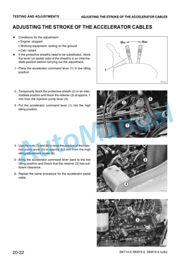 Komatsu SK714-5, SK815-5, SK815-5 Turbo Skid Steer Loader Shop Manual WEBM005500 4 Komatsu SK714-5, SK815-5, SK815-5 Turbo Skid Steer Loader Shop Manual WEBM005500 - Image 4