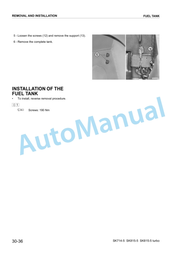 Komatsu SK714-5, SK818-5, SK815-5 Turbo Skid Steer Loader Shop Manual WEBM005501 5 Komatsu SK714-5, SK818-5, SK815-5 Turbo Skid Steer Loader Shop Manual WEBM005501 - Image 5
