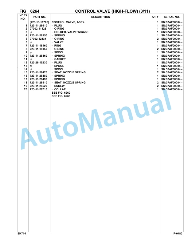 Komatsu SK714-5 Skid Loader Parts Manual 37AF00004-UP 4 Komatsu SK714-5 Skid Loader Parts Manual 37AF00004-UP-4