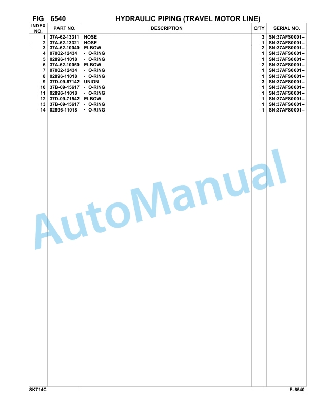 Komatsu SK714-5 Skid Loader Parts Manual 37AFS0001-UP 5 Komatsu SK714-5 Skid Loader Parts Manual 37AFS0001-UP-5