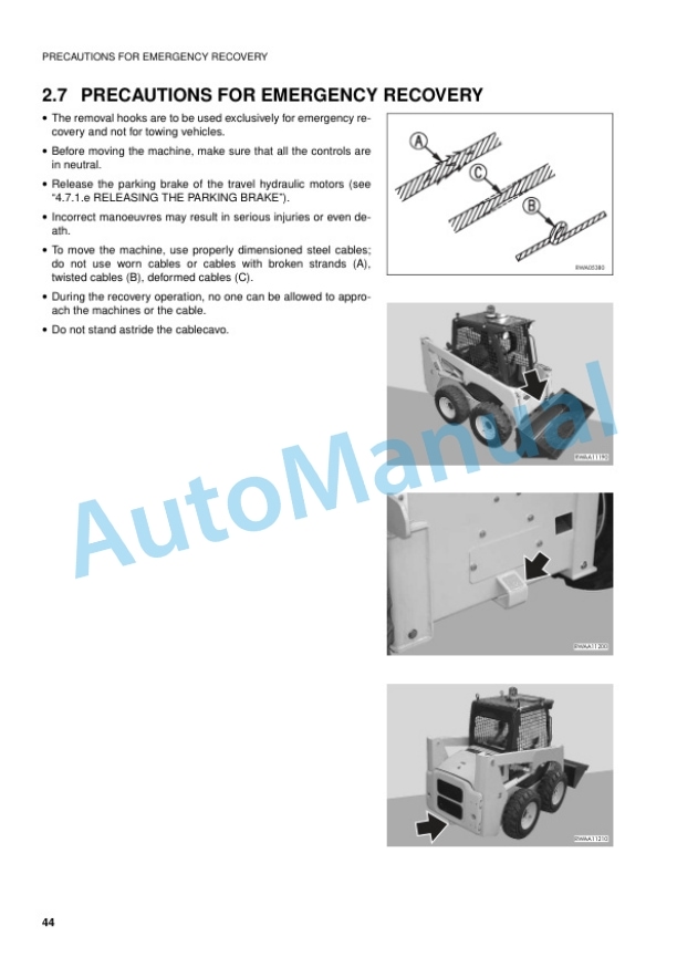 Alternative view of Komatsu SK714-5 Skid Steer Loader Operation and Maintenance Manual WEAM003300
