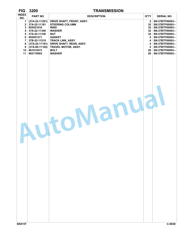 Komatsu SK815-5 Turbo Skid Loader Parts Manual 37BTF00003-Up 2 Komatsu SK815-5 Turbo Skid Loader Parts Manual 37BTF00003-Up-2