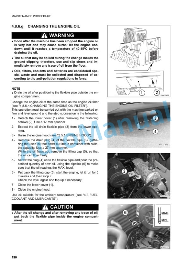 Komatsu SK815-5 Turbo Skid Steer Loader Operation and Maintenance Manual WEAM005002 5 Komatsu SK815-5 Turbo Skid Steer Loader Operation and Maintenance Manual WEAM005002 - Image 5