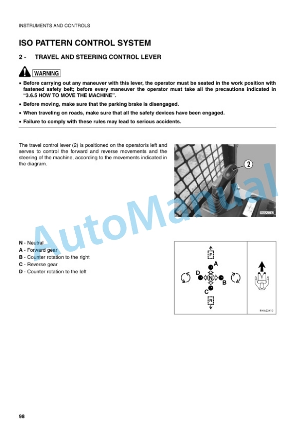 Komatsu SK815-5 Turbo Skid Steer Loader Operation and Maintenance Manual WEAM005300 3 Komatsu SK815-5 Turbo Skid Steer Loader Operation and Maintenance Manual WEAM005300 - Image 3