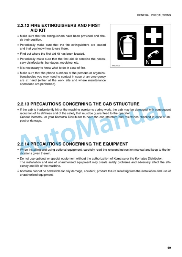 Alternative view of Komatsu SK815-5 Turbo Skid Steer Loader Operation and Maintenance Manual WEAM005301