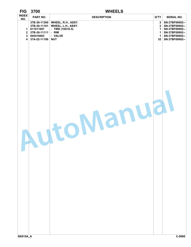 Komatsu SK815-5 Turbo USA Skid Loader Parts Manual 37BF00902-up 2 Komatsu SK815-5 Turbo USA Skid Loader Parts Manual 37BF00902-up-2